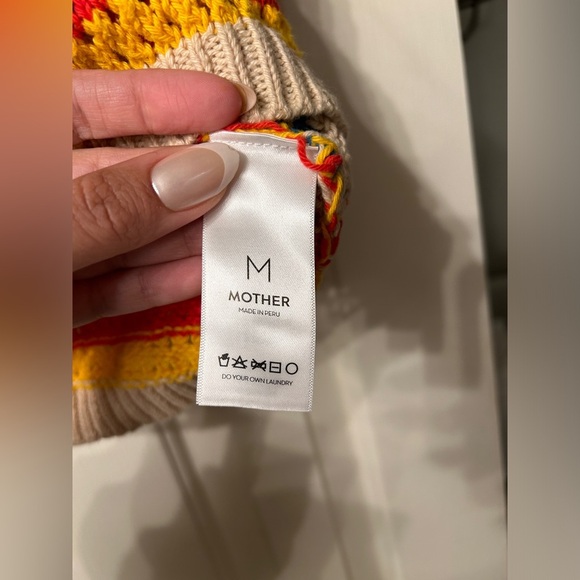 Mother Womens Multicolor Striped The Playing Field Crochet Top Medium - Picture 9 of 10